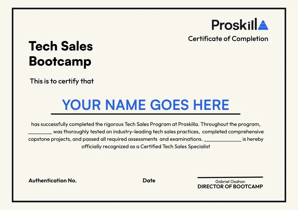 Proskilla Certificate